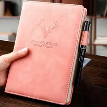 

Notebook Sketch Diary Thick Faux Leather Journal 360 Pages A5 Business with Pen