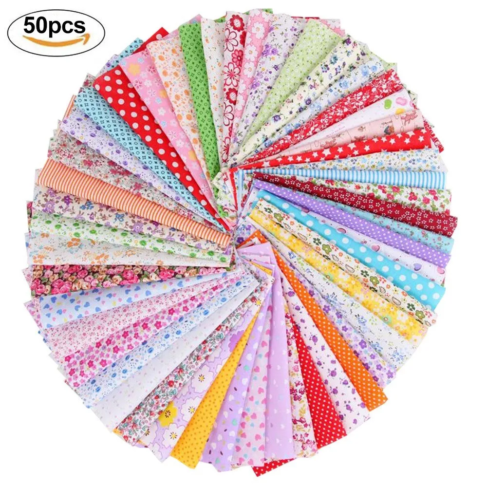 21 Pcs 10 x 10 Quilting Fabric Patchwork Squares Sheets Cotton Floral  Printed Precut Fabric Sheets Cloths for DIY Sewing Scrapbooking Quilting