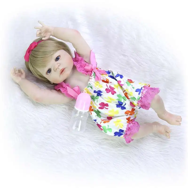 KEIUMI 23 Inch Baby Doll Realistic Full Silicone Vinyl Girl Doll Reborn Baby Doll In Brazil For Sale Kid Gifts Best Playmate