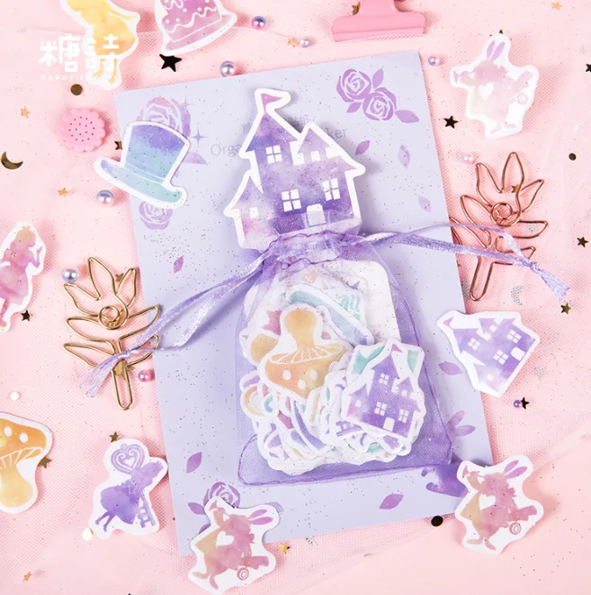 20 наборов/1 лот Alice Unicorn Rabbit Cherry Blossom дневник планировщик декоративные мобильные наклейки Скрапбукинг ремесленные канцелярские наклейки - Цвет: Ailisizhige