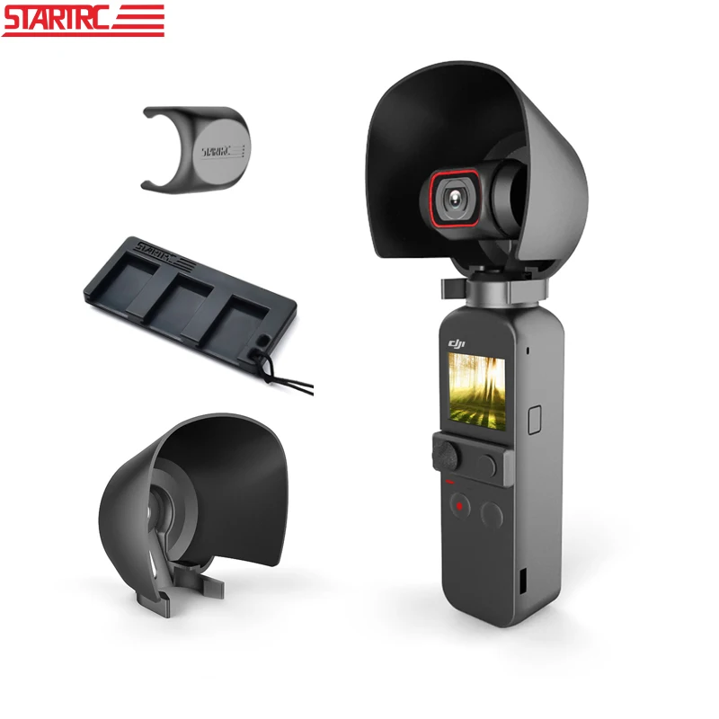 

STARTRC DJI Pocket 2 Camera Protector Cover Lens Cap Sunshade Sun hood Adapter Holder Kit for DJI Osmo Pocket 2 Gimbal Accessory