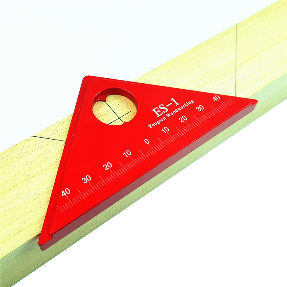 

Professional Center Scribe Ruler Wooden Table Tester Ruler 45 Degree Angle Ruler Measuring Tool Aluminum Alloy Woodworking Tools