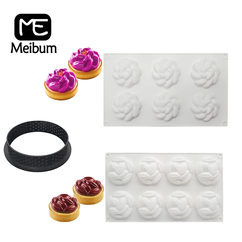 Silicone Cake Molds Tart Ring Chocolate Mousse Pastry Moulds Muffin