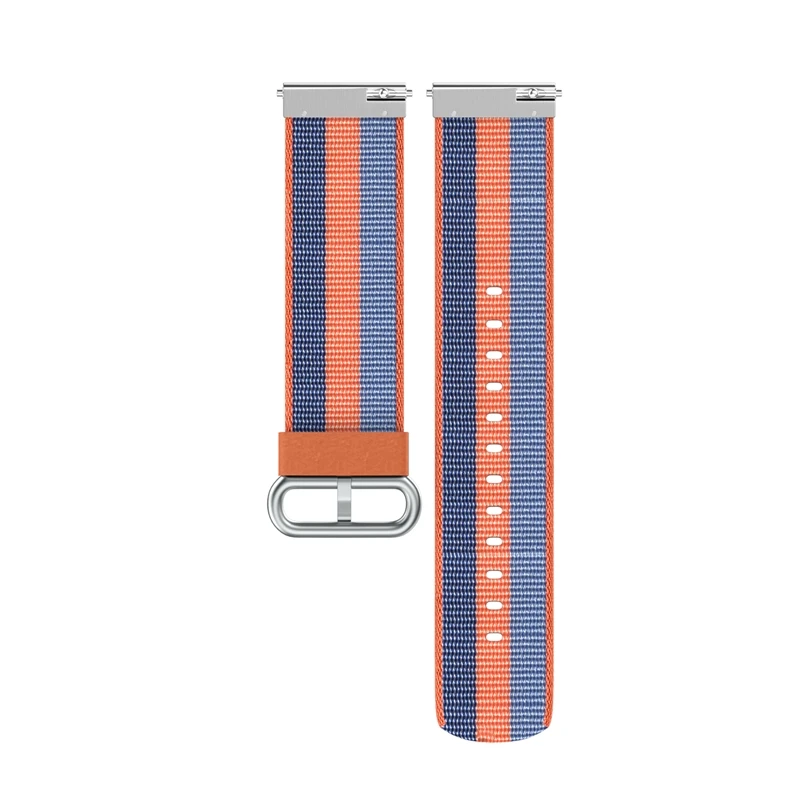 Orange blue 1 Тканый нейлоновый ремешок для Fitbit Versa/versa 2/versa lite ремешок на запястье correa ремешок для часов smart fitbitversa аксессуары для часов - Цвет ремешка: Orange blue 1
