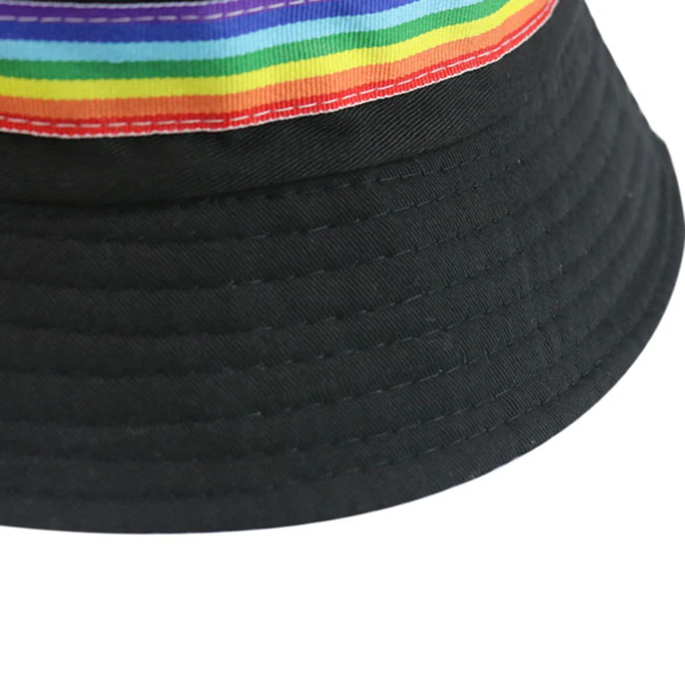 2020 summer fashion sun cap Classic black white Rainbow bucket hat for women man fisherman hat Lovers bob hat