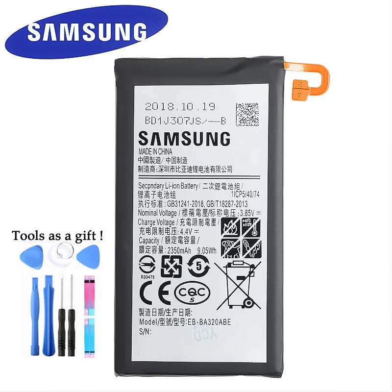 Оригинальная Аккумуляторная батарея SAMSUNG 2350 мАч для Samsung Galaxy A3 2017 EB-BA320ABE A320F