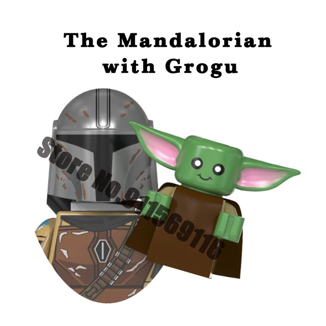 DISNEY Din Djarin Mandalorian Building Blocks Jango Boba Fett Grogu Baby Yoda Paz Vizla Bo-Katan Sabine Wren Brick Figure Toy WM899A