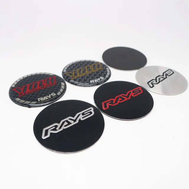 4pcs 45mm 50mm Rays Volk Racing Wheel Center Caps Sticker Car Rims Hubcap  Emblem Badge - AliExpress