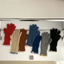 

Half-finger Warm Gloves Knitted Touch Screen Gloves Riding Split Finger Couple Thick Warm Gloves Women Gloves