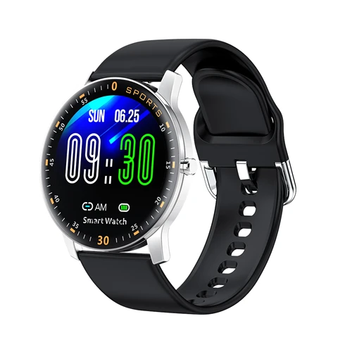 Silver S15 Full Screen Touch Smart Watch Heart Rate Monitor Smart Wristband Fitness Waterproof Sport Tracker Bracelet Smartwatch Band - Цвет: Silver