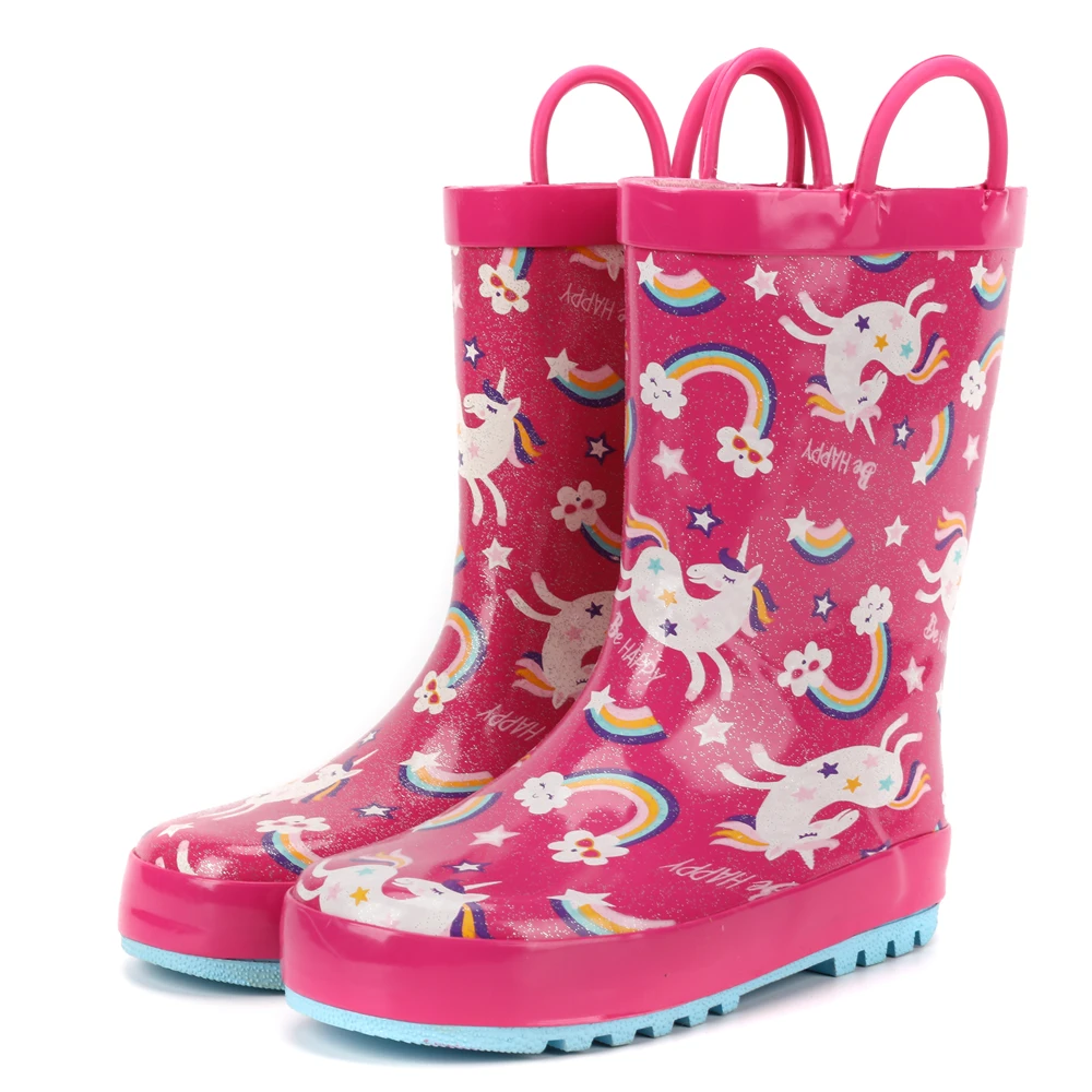 Unicorn Rainbow Pattern Rain Boots