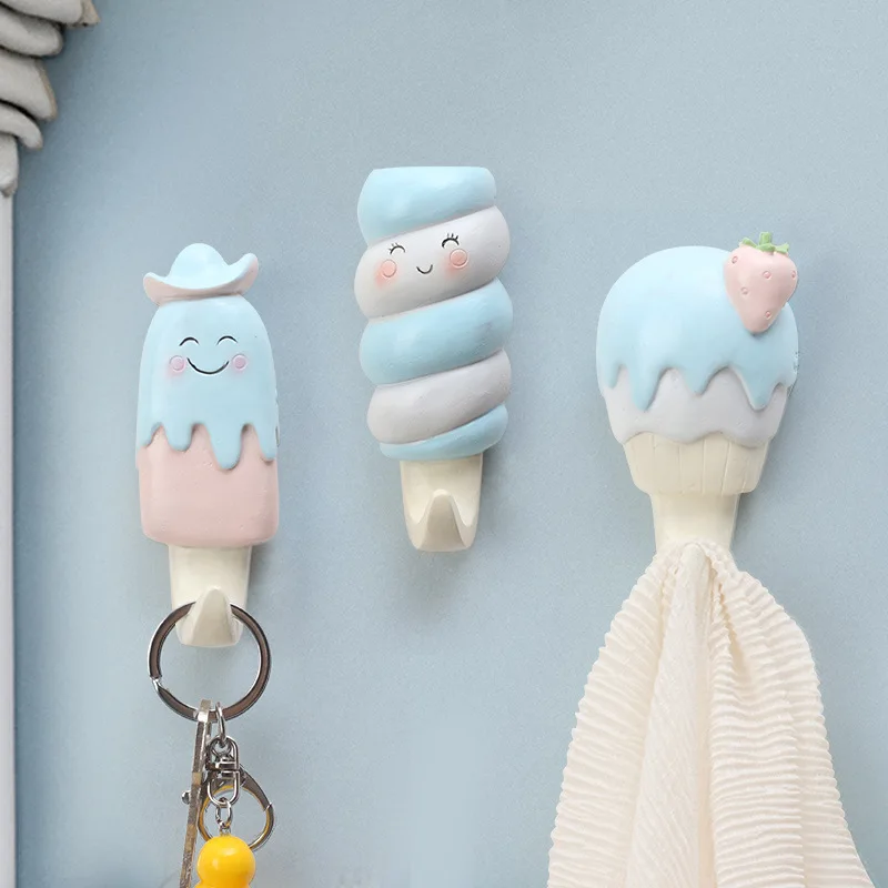 

Nordic style Clothes Hanger Wall Mounted Coat Hook Ice Cream Hook Kid Room Wall Decor Children Room Decorative Hanger Wholesale