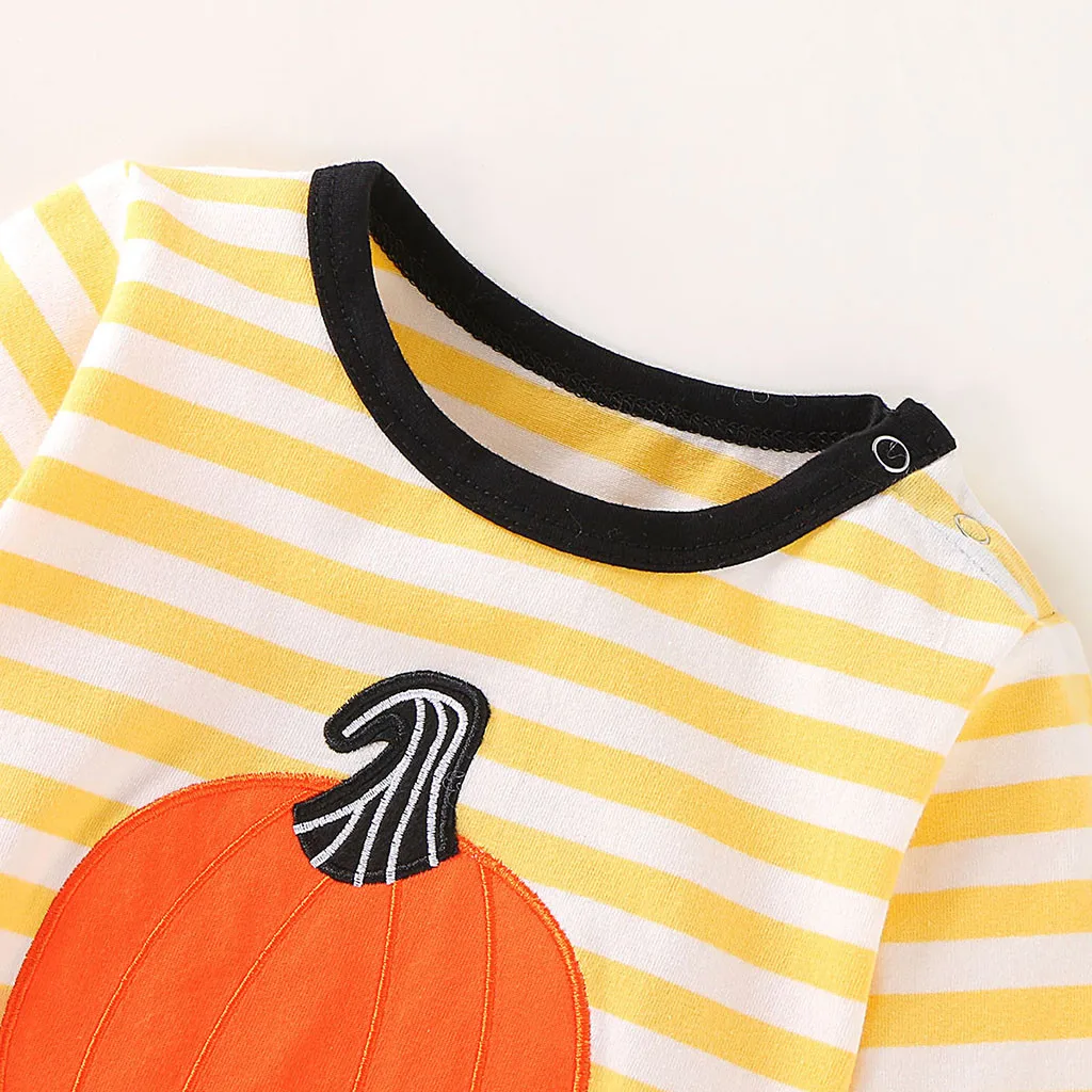 new born baby clothes baby boy romper winter clothes costume romper onesie disfraz bebe halloween 2019 Cartoon Pumpkin 0-24m Z4