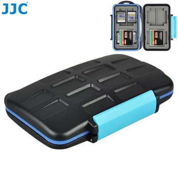 

JJC Waterproof Memory Card Case Holder Storage Organizer for 4 CF 8 SD SDHC SDXC Cards Box for Canon Nikon Sony Fuji DSLR Camera