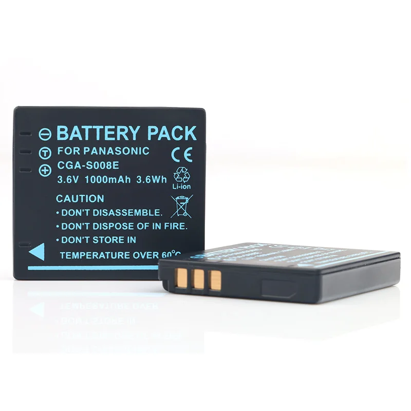 2PC Battery LANFULANG CGA-S008 DMW-BCE10 Батарея для цифрового фотоаппарата Panasonic DMC-FS3 DMC-FS5 DMC-FS20 DMC-FX30 DMC-FX33 DMC-FX35 DMC-FX36 - Цвет: 2PC Battery