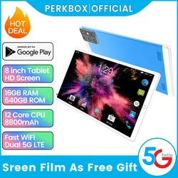 Tablette PC de 8 pouces K20, WPS Office, Google Play, 12 go de ram, 640 go de rom, 5G LTE, batterie de 8800mAh, WIFI, double SIM, envoyer le clavier, meilleures ventes 