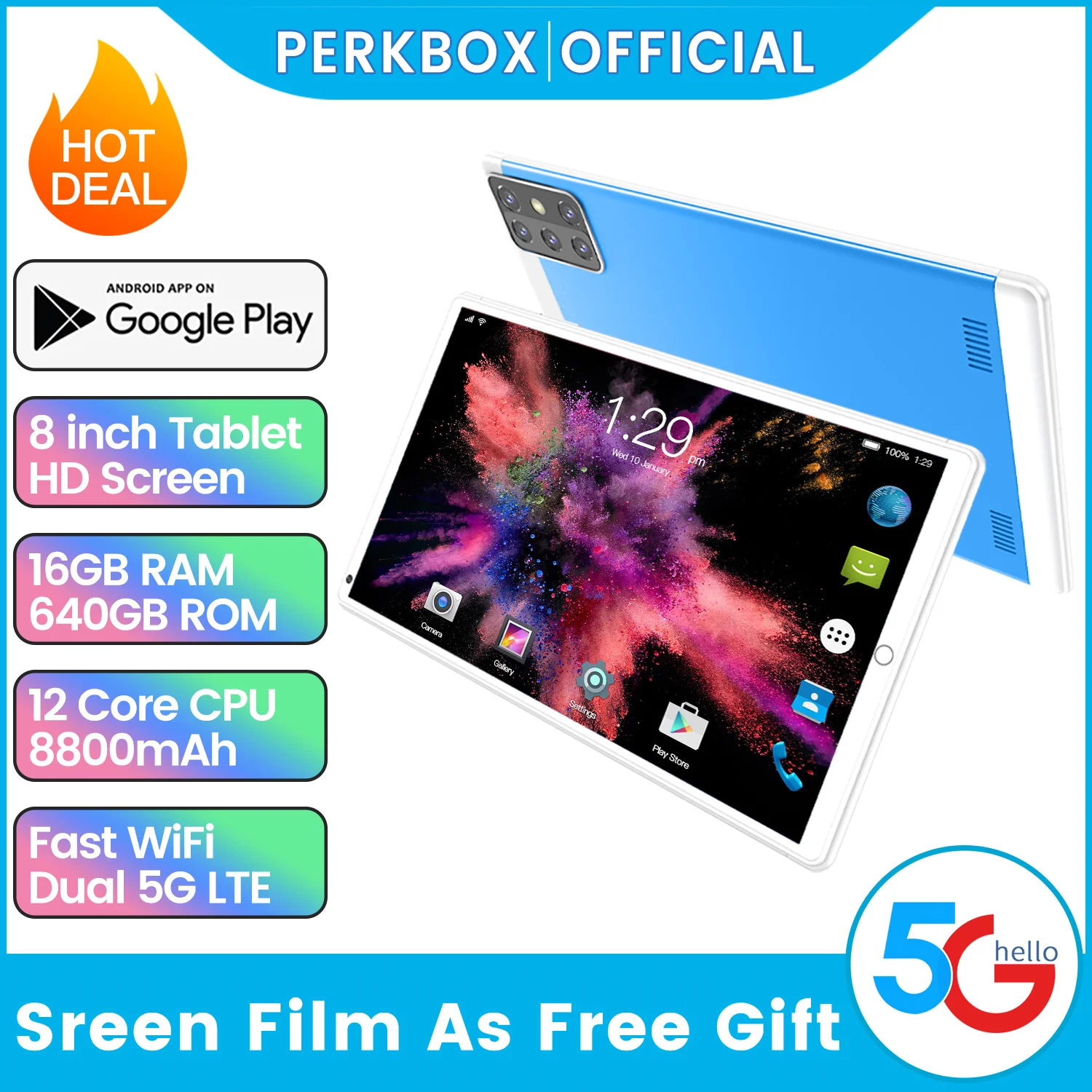 Top Selling Tablet PC S11 8 Inch WPS Office Google Play 12GB 640GB 5G LTE 8800mAh Battery WIFI Dual SIM Tablette Send Keyboard | Компьютеры