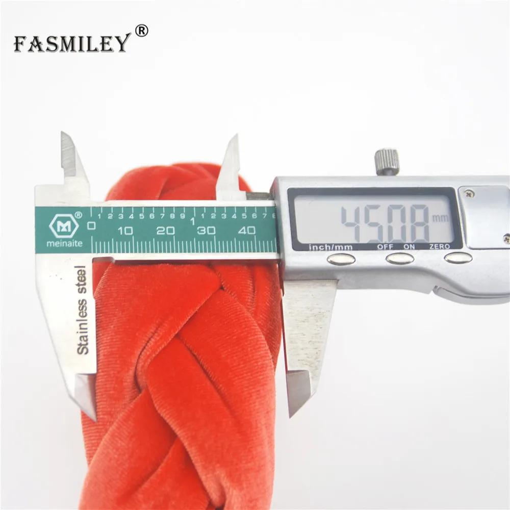 Модная бархатная косичка из ткани FASMILEY для девочек, повязка на голову для женщин, аксессуары для волос, широкий обруч для волос для девочек, обруч для волос аксессуары zfg02