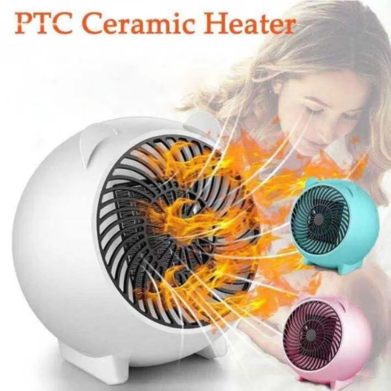 

110V 220V 500W Portable Mini Electric Home Heater Fan Handy Air Warmer Silent Heating For Home Office With EU US Plug To Choose