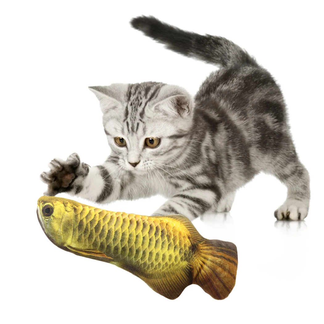 1Pcs Creative Fish Shaped Pet Toy Fish Shape Bite Resistant Catnip Cat Toy Pet Chew Toy Pet Cat Interaction Training Supplies