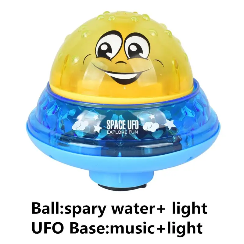 Bath Toys Spray Water Light Music Rotate Ball Kid Toys for Baby Toddler Bathroom Summer Play Water 8