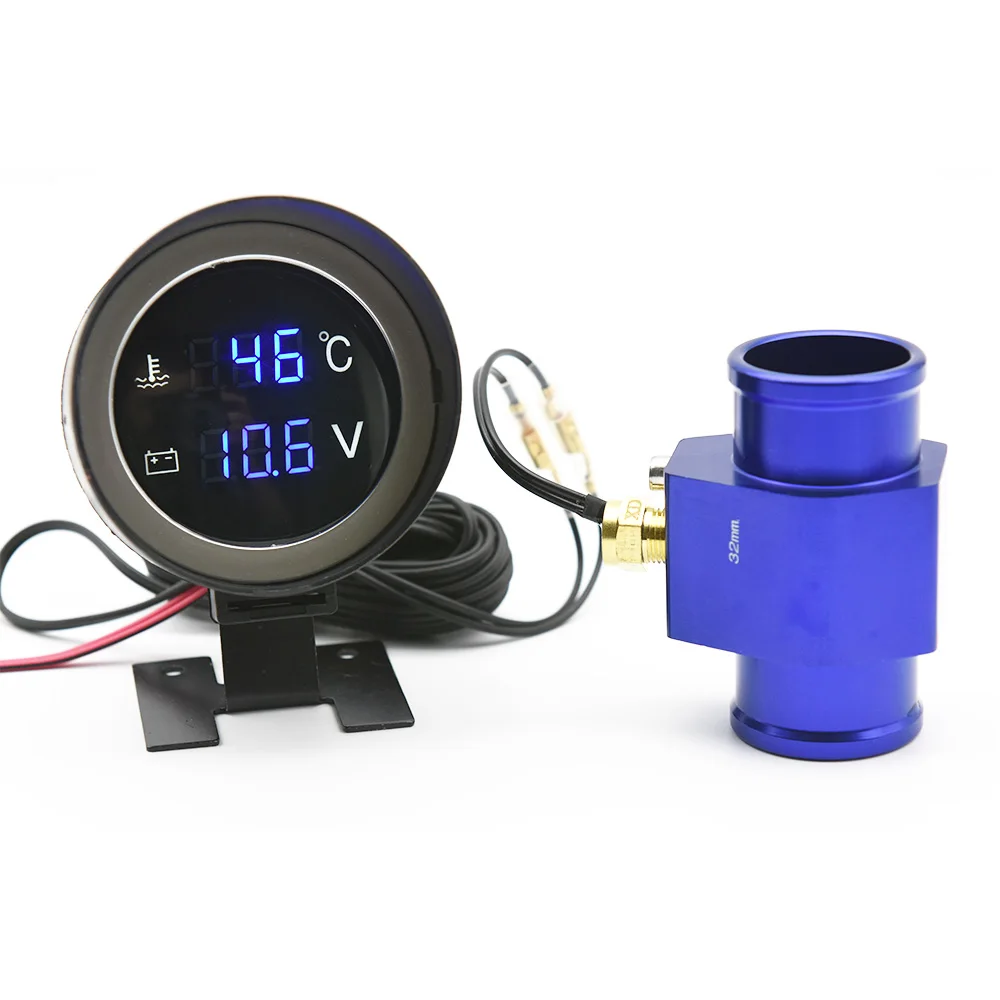 Automobile Gauge Car Water Temperature Gauge-10-110 Celsius With Water Temp Joint Pipe Sensor Adapter Voltmeter
