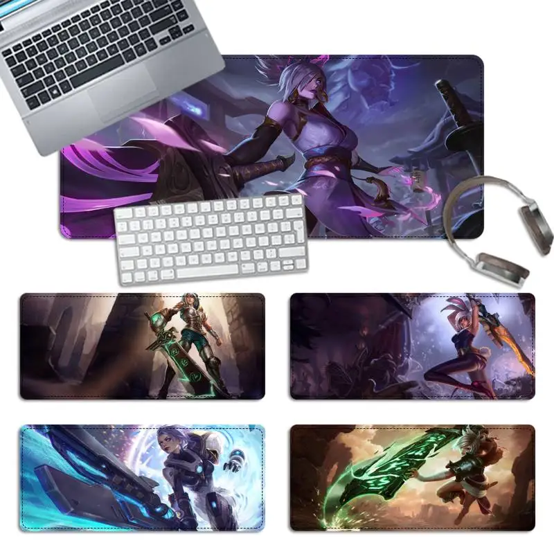 Большой коврик для мыши XXL League Of Legends Riven игровой клавиатуры Настольный игровые