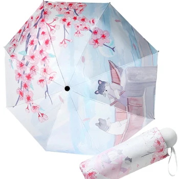 

Portable Mini Pocket Umbrella Rain Women Elegant Princess Umbrella Windproof Folding Sun Umbrella UPF50+ Parapluie Parasol