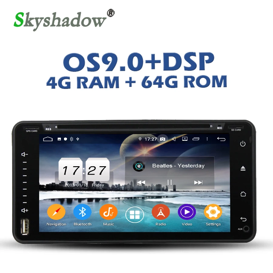 Excellent CAR DVD player DSP IPS Android 9.0 4GB + 64GB 8Core GPS For Toyota Corolla Camry RAV4 HILUX VIOS PRADO Land Cruiser Tundra Rush 0