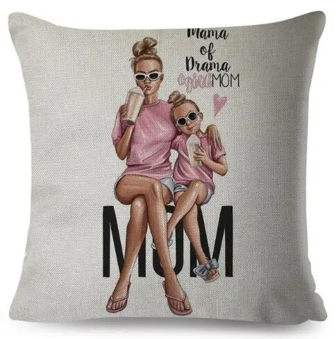 Супер I Love Mama подушек белье размером 45*45 см, одежда для мамы и ребенка подушка для дивана/домашний декор супер папочки, Героя корейского сериала Подарочная наволочка для Mothers'Day - Цвет: 3