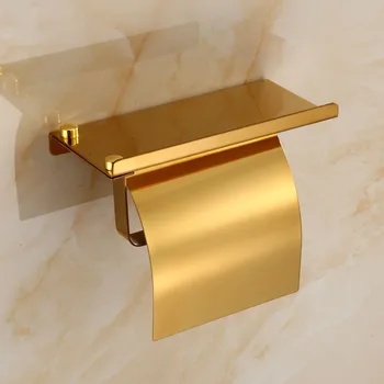 

1pc Stainless Steel Toilet Roll Rack Bathroom Hanging Shelf Bath Mobile Phone Paper Towel Hang Holder