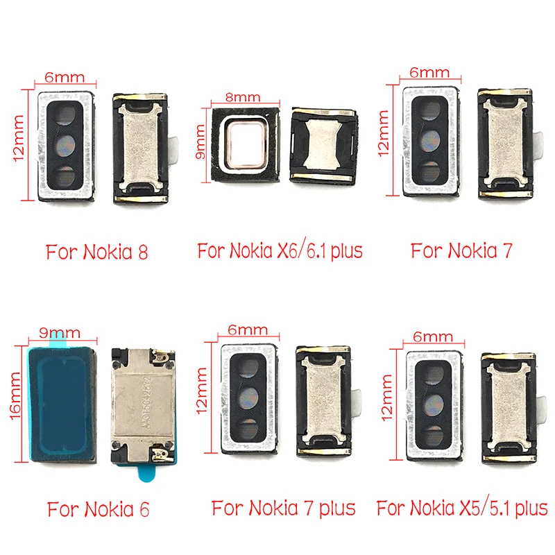 Для Nokia 2 2,1 3 3,1 5 5,1 6 6,1 7 7,1 8 plus Sirocco ушной динамик приемника наушники Динамик Repair Part