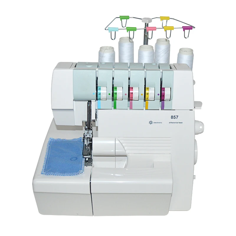 1PC Sewing Machine Line Hemming Zigzag Stretch Sewing Machine 857 Overlock Machine With English Manual