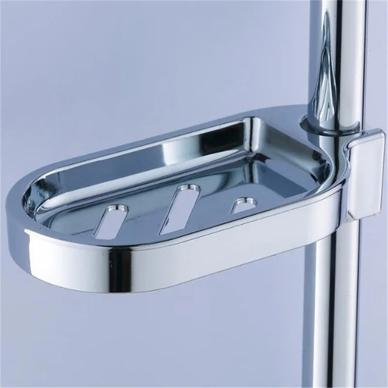 Silver Soap Dish Adjustable Sprinkler Holder Bathroom Soap Holder Shower Rail Slide Soap Plates For Bathroom New Soap Box