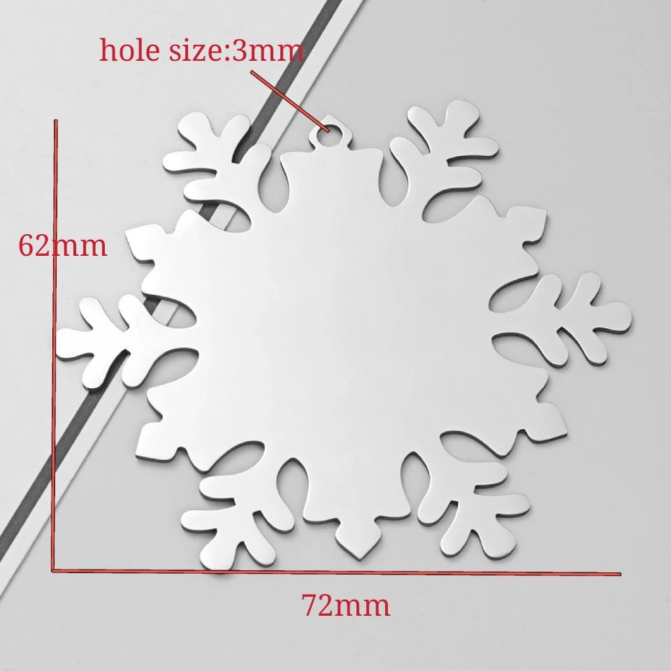 25Pcs/Lot  Mirror Polish Stainless Steel  Pendants  For Home Xmas Tree Hanging Gifts