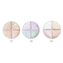 4 вида цветов, рассыпчатая пудра, осветляющая Палетка для контурирования лица, финишная пудра