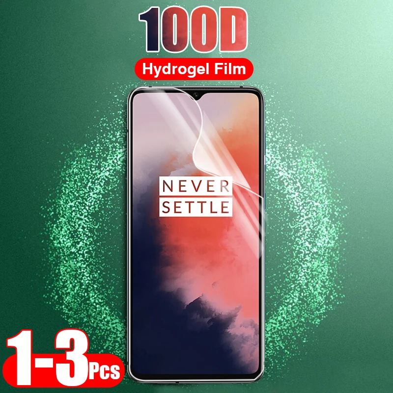 1 3 шт 100D полноэкранная Гидрогелевая пленка для Oneplus 7T 7 Pro 6 6T Защитная 5 5T мягкая