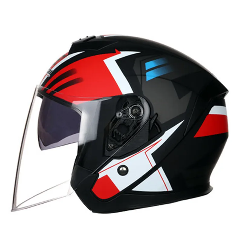 Capacete, Мото шлем Мото Кросс JIEKAI 522 мото rcycle шлем анти-туман 3/4 шлем полушлем гоночный шлем - Цвет: Design 7