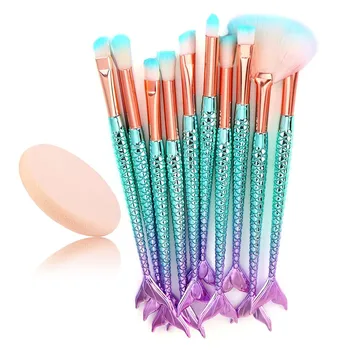 

10PCS Beauty Makeup Brushes Set Advanced Synthetic Hair Wooden Handle Brush Beauty Cosmetic Set Tools