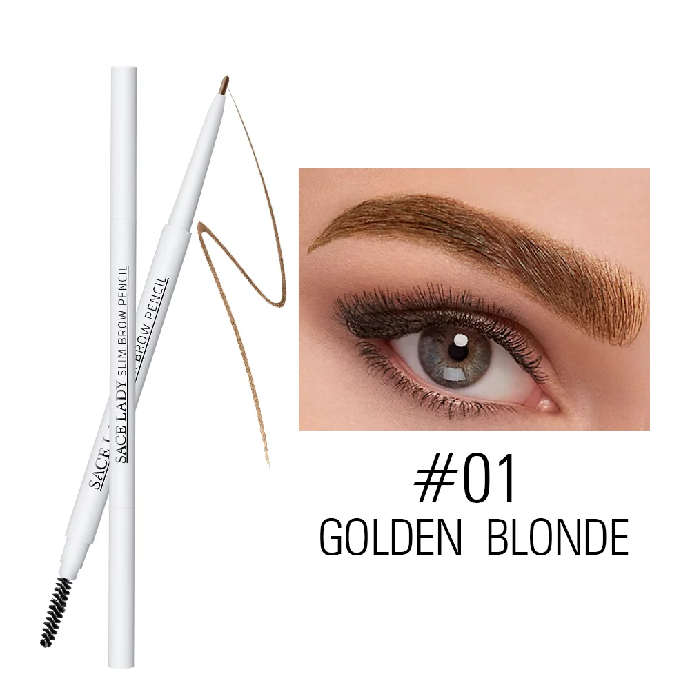01 Golden Blonde SACE LADY Карандаш для бровей водостойкий стойкий 1,5 мм для бровей с оттенком коричневого цвета макияж натуральная косметика брови макияж - Цвет: 01 Golden Blonde
