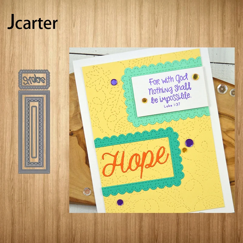 

Hope Rectangle Metal Cutting Dies Craft Stencil Scrapbooking Handmade Tools Make Album Paper Model Punch Blade Decor Template