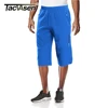 TACVASEN Men's 3/4 Long Pants Running Sports Capri Shorts Outdoor Walking Hiking Shorts Nylon Casual Below Knee Trousers Males 1