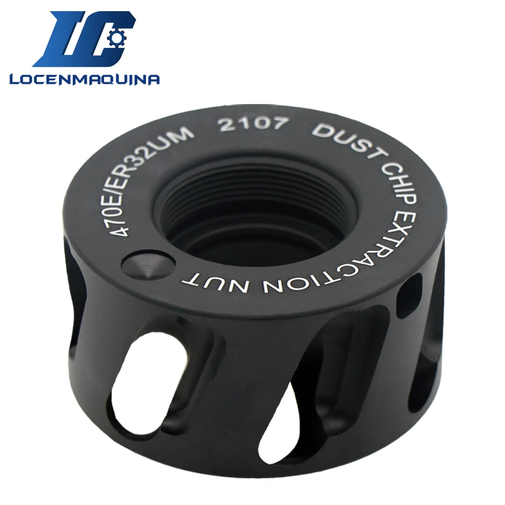 Aluminum 24000rpm Spindle Dust Extractor Nut ER20UM ER25UM ER32UM ER40UM Dust Removal Nut Adsorption dust extractor nut