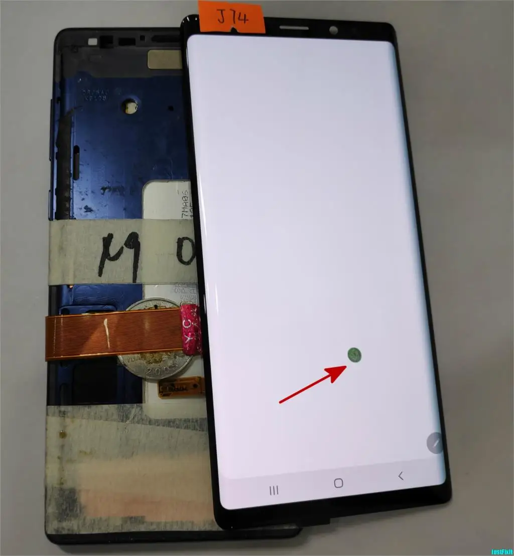 J74 Супер Amoled для samsung Galaxy Note 9 ЖК-дисплей кодирующий преобразователь сенсорного экрана в сборе N960 N960F N960D N960DS с дефектом - Цвет: J74