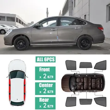 

For Nissan Sylphy 2012+ 6Pcs Windows Sunshade UV Ray Protector Mesh Block Privacy Visor