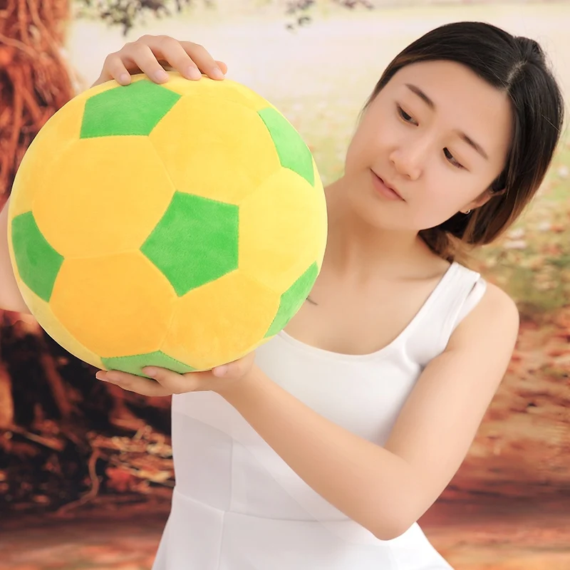 Creative cartoon football pillow ball pillow children cute plush toy simulation football rag doll doll cushion cushion cotton ba