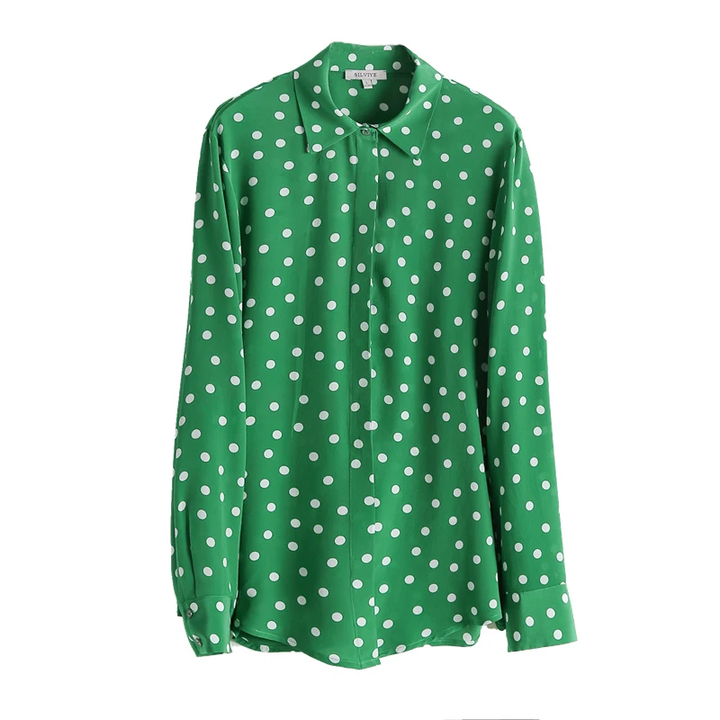 SuyaDream Silk Blouses Woman 100% REAL SILK CREPE