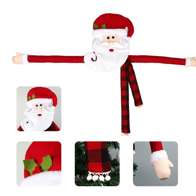 Christmas Tree Top Star Santa Claus, Christmas Tree Top Decoration, Hat Decoration, Santa Claus Clothes Scarf