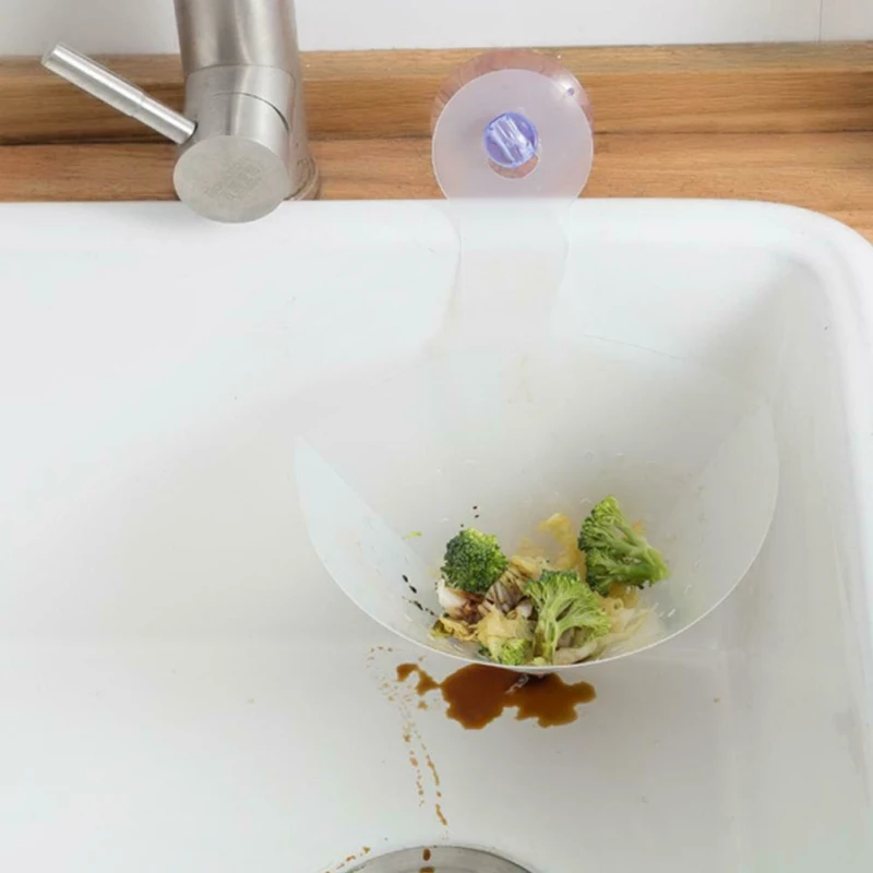

Foldable Kitchen Filter Simple Sink Stopper Self-standing Sink Stopper Anti-Blocking Device Draining Water Cleaning Kitchen Bath
