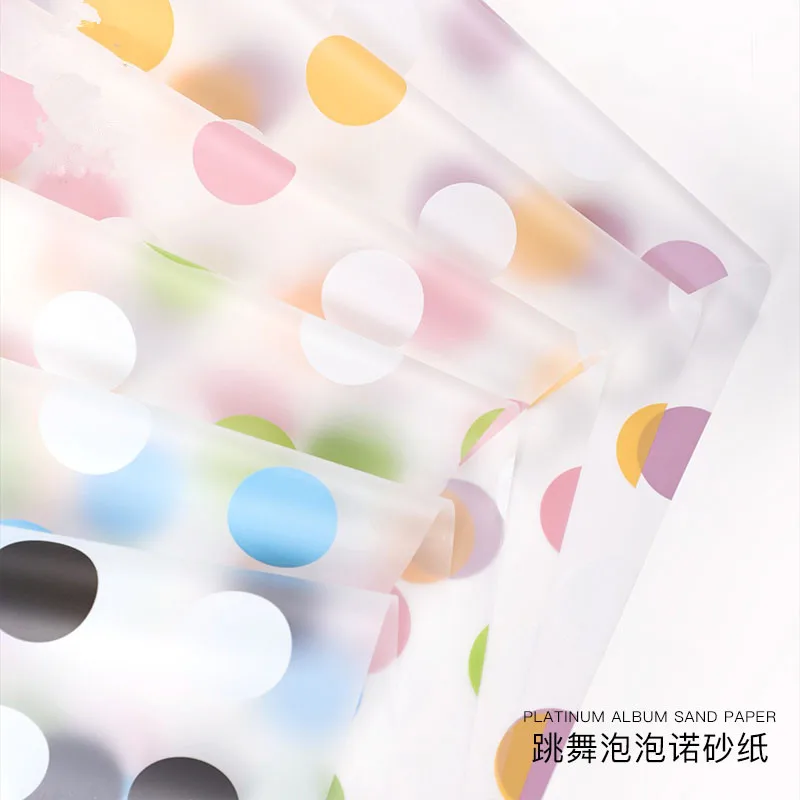 20pcs Dancing Crystal Bubble Waterproof Dream Dot Floral Wrapping Paper